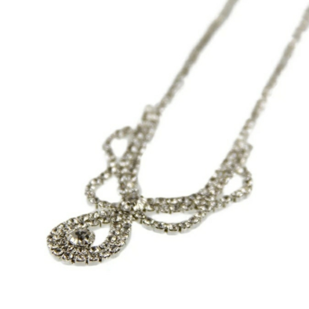 Rhinestone earrings and necklace set